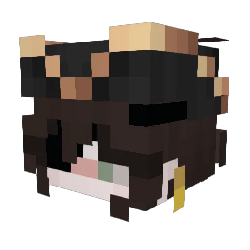 Paulin02Br Minecraft avatar head, 3D render