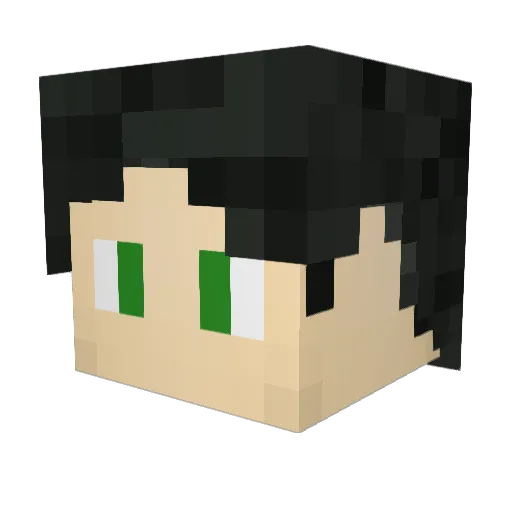 PaulinGamepray Minecraft avatar head, 3D render