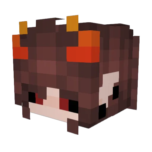 Pauline335 Minecraft avatar head, 3D render