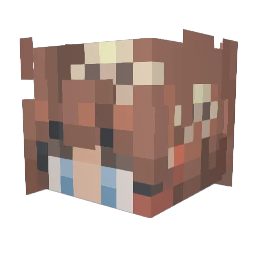 Pauline_59 Minecraft avatar head, 3D render