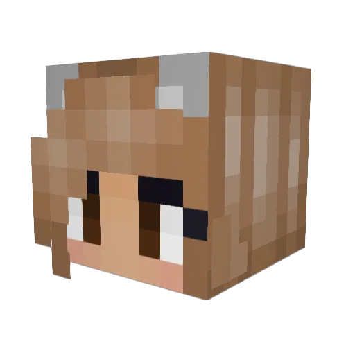 Pauline_88 Minecraft avatar head, 3D render