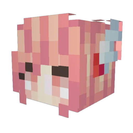 Paulioxxxx Minecraft avatar head, 3D render