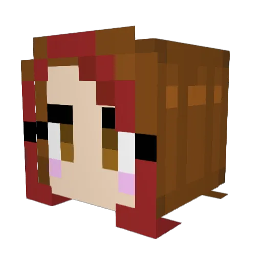 Pauliwis Minecraft avatar head, 3D render