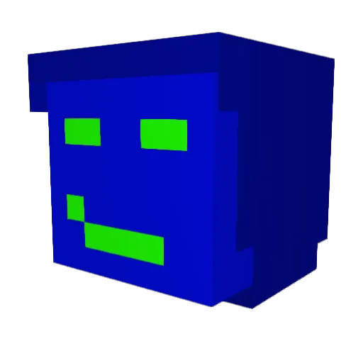 Paulmeister Minecraft avatar head, 3D render