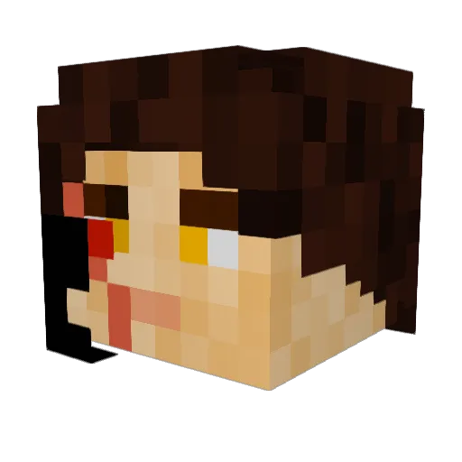 PauloAndre Minecraft avatar head, 3D render