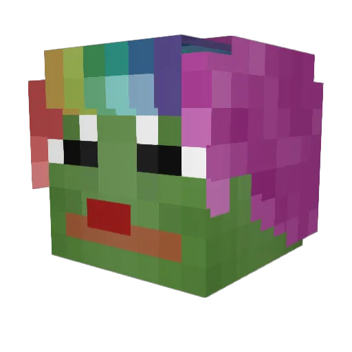 Paulolapipo Minecraft avatar head, 3D render