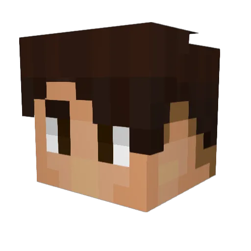 Paulomacciato Minecraft avatar head, 3D render