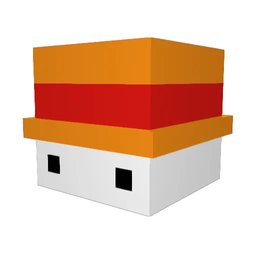 Paulomat2017 Minecraft avatar head, 3D render