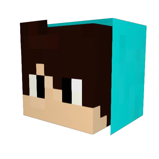 Paulooten Minecraft avatar head, 3D render