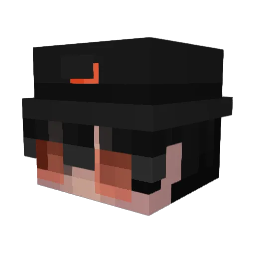 Paulspring Minecraft avatar head, 3D render