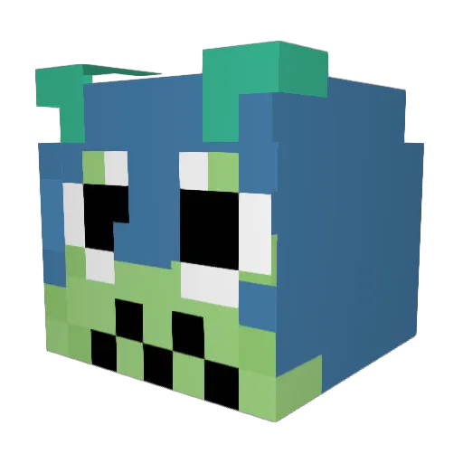 PaulstarRunner Minecraft avatar head, 3D render