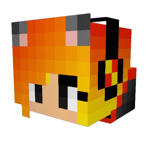 Paultier01 Minecraft avatar head, 3D render