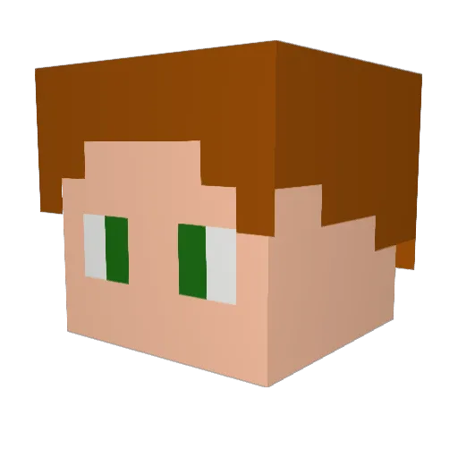 Paulus_Gamerus Minecraft avatar head, 3D render