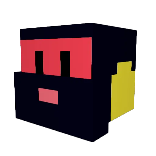 Paulwalker Minecraft avatar head, 3D render