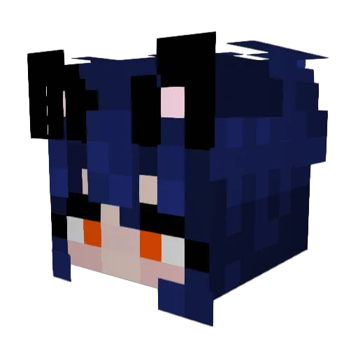 PaupatronV Minecraft avatar head, 3D render