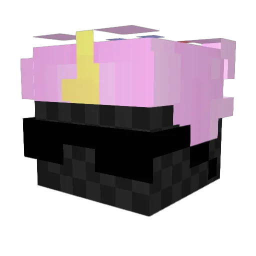 PauperAutist Minecraft avatar head, 3D render