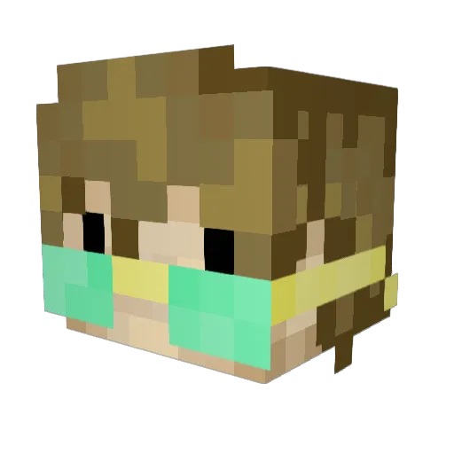 PauperC4 Minecraft avatar head, 3D render