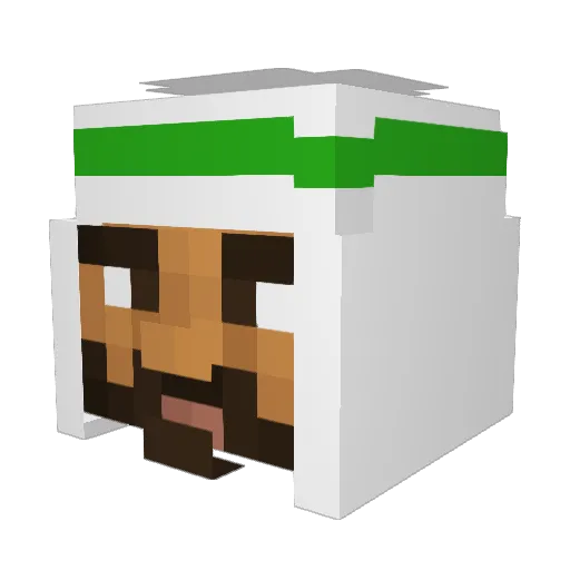PauperGames Minecraft avatar head, 3D render