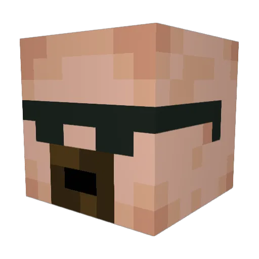 PauriMaster Minecraft avatar head, 3D render