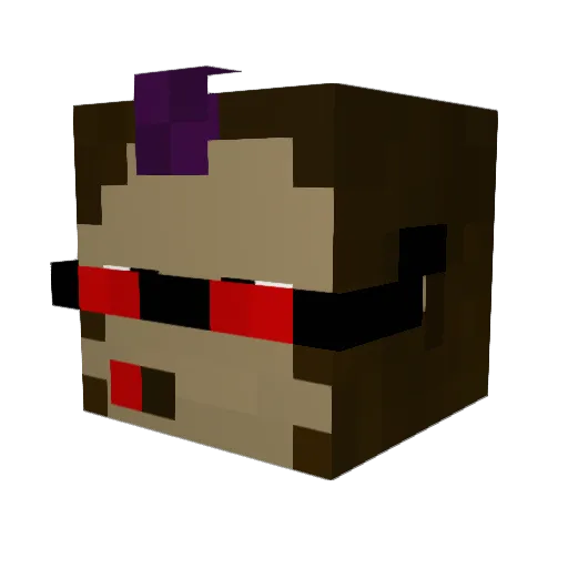 Pauromani Minecraft avatar head, 3D render