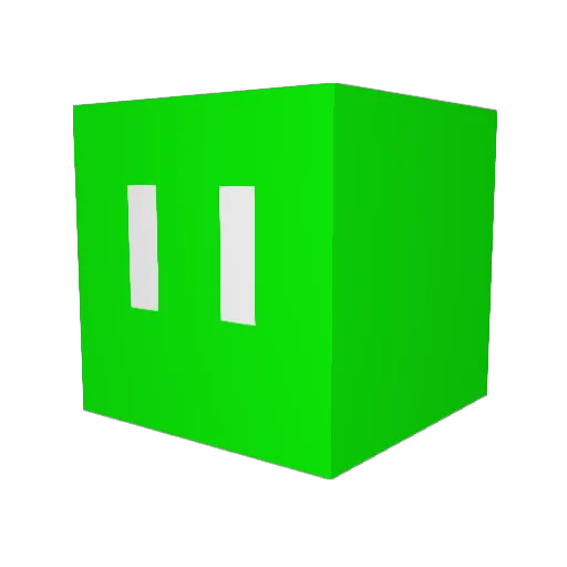 PausetheTutorial Minecraft avatar head, 3D render