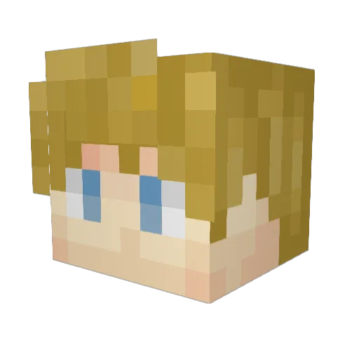 Pautziwautzi Minecraft avatar head, 3D render
