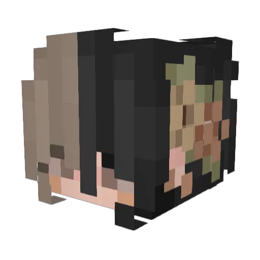 PauuEeM Minecraft avatar head, 3D render