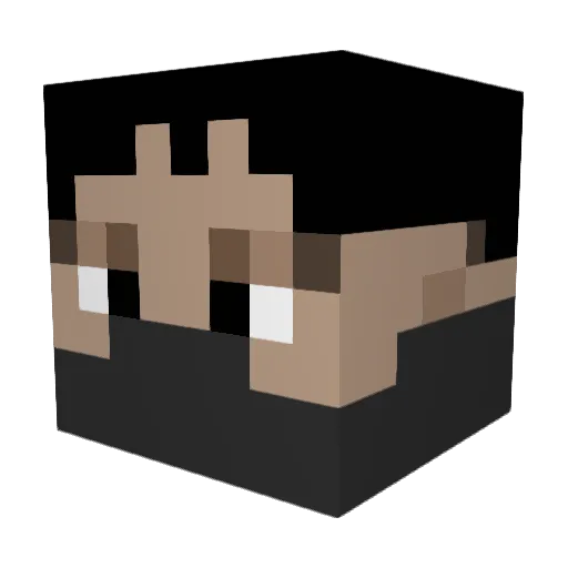 Pauulpm Minecraft avatar head, 3D render