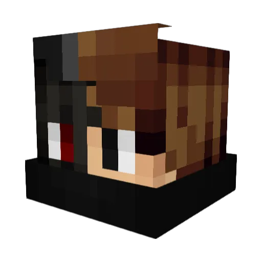 Pauvinc Minecraft avatar head, 3D render