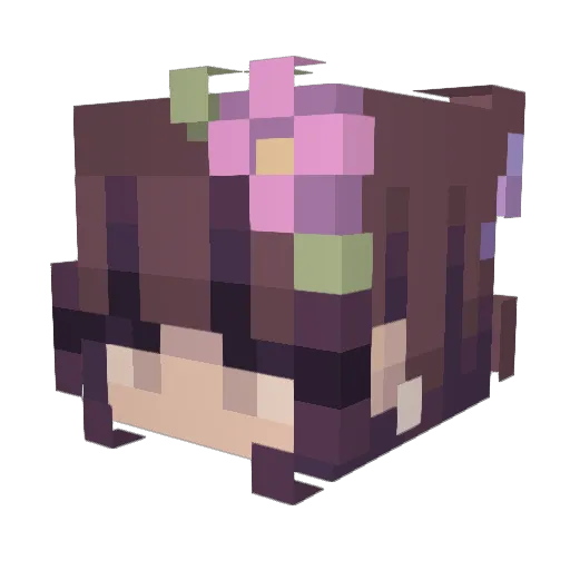 Pauwerpuff_G Minecraft avatar head, 3D render