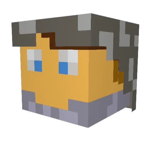 Pavdoff Minecraft avatar head, 3D render