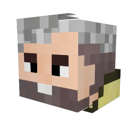 PavelSilin Minecraft avatar head, 3D render
