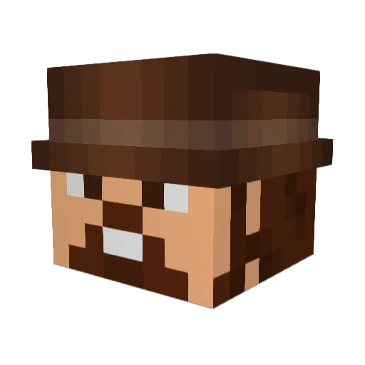 Paventare Minecraft avatar head, 3D render