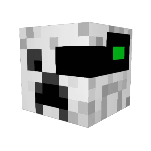 Paverus Minecraft avatar head, 3D render
