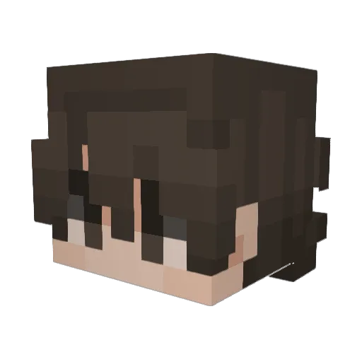 PavlDE Minecraft avatar head, 3D render