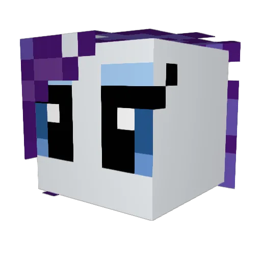 PavlaKravica Minecraft avatar head, 3D render