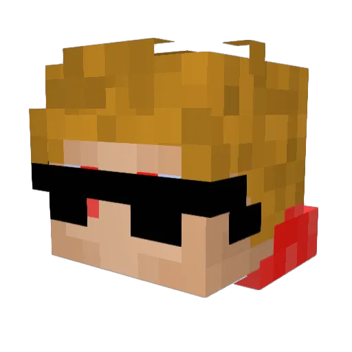 PavleV3 Minecraft avatar head, 3D render