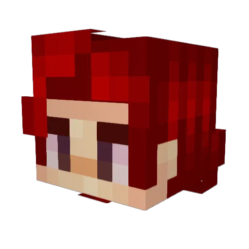 Pavlebla Minecraft avatar head, 3D render