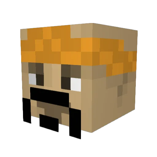 PavlitoPapito Minecraft avatar head, 3D render