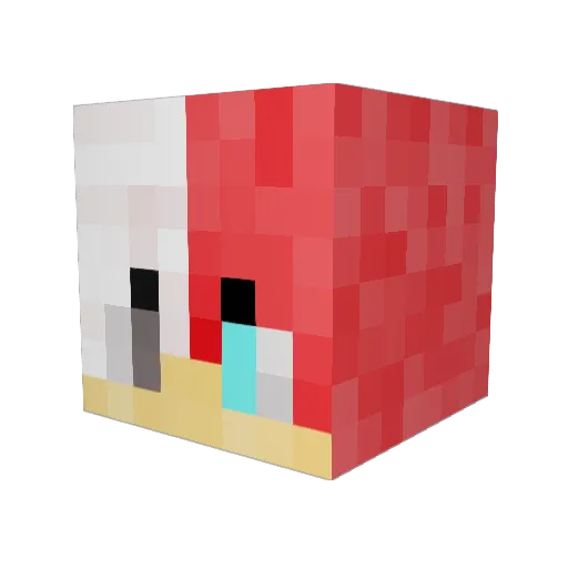 Pavlyuchenko Minecraft avatar head, 3D render