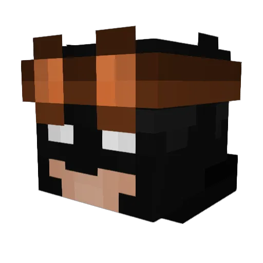 Pavsalot Minecraft avatar head, 3D render
