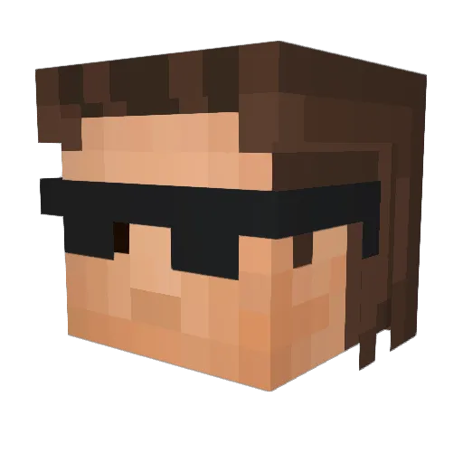 Pavuk_k Minecraft avatar head, 3D render