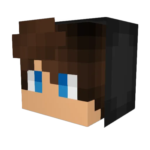 Pawaez Minecraft avatar head, 3D render