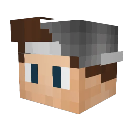 Paweja Minecraft avatar head, 3D render