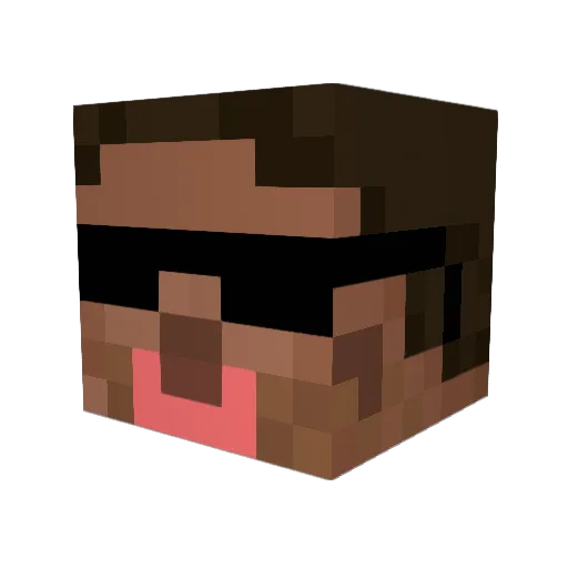 Pawello2000 Minecraft avatar head, 3D render