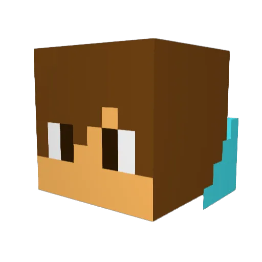 Pawello73 Minecraft avatar head, 3D render