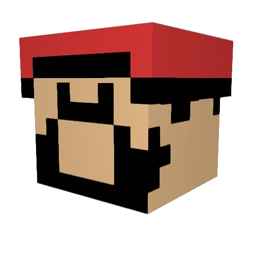 Pawnshop Minecraft avatar head, 3D render