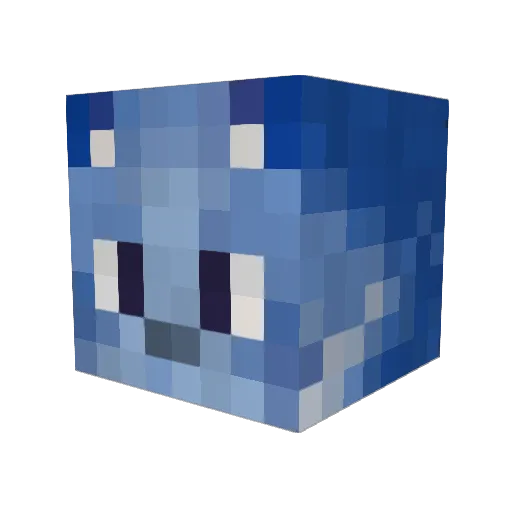Pawroque Minecraft avatar head, 3D render