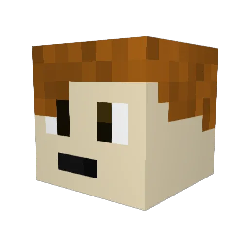 PawsPrototype1 Minecraft avatar head, 3D render