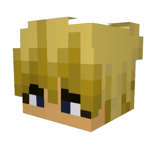PaxX1337 Minecraft avatar head, 3D render